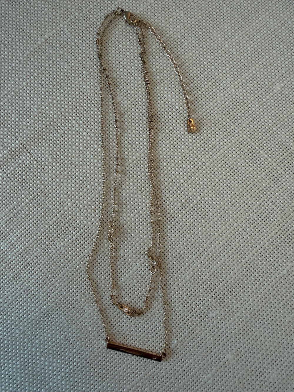 Delicate Gold Bar Layered Necklace
